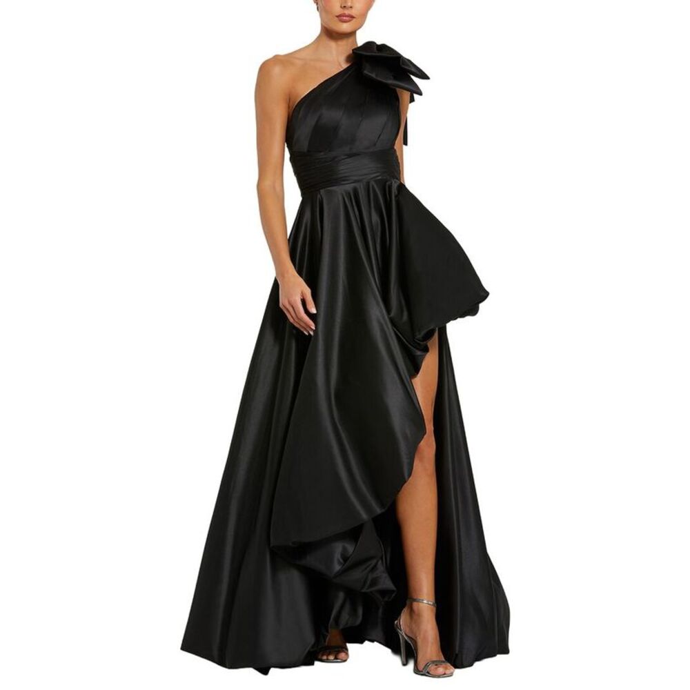 Mac Duggal Womens Bow High-Low Dress
